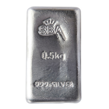 0.5 kg Fine Silver Bullion Cast Bar